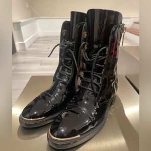 Louis Vuitton Black Patent Leather Boots Size IT 40.5 | 10.5